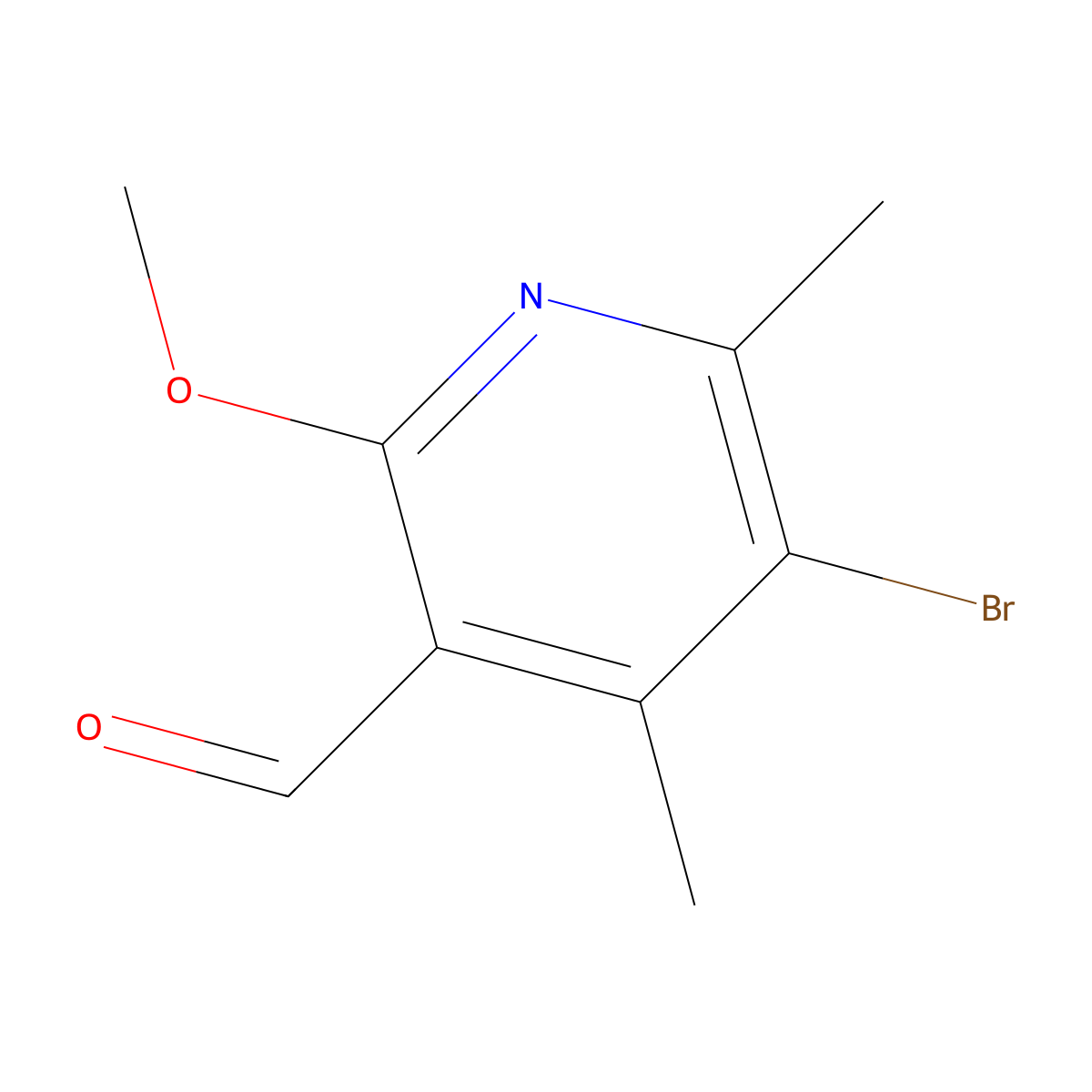 5-Bromo-2-methoxy-4,6-dimethylpyridine-3-carbaldehyde molecular structure, CAS 531521-29-6