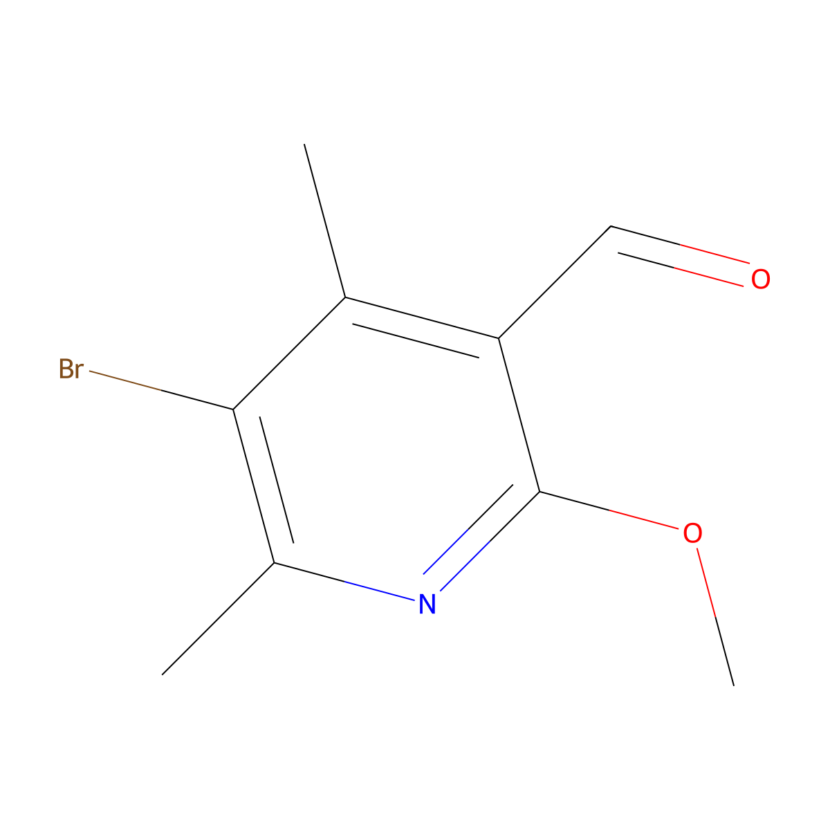 5-Bromo-2-methoxy-4,6-dimethylpyridine-3-carbaldehyde molecular structure, CAS 531521-29-6