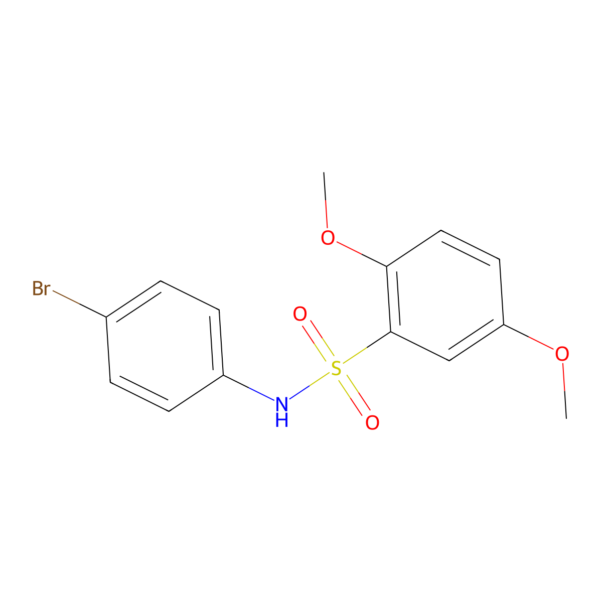 N-(4-bromophenyl)-2,5-dimethoxybenzenesulfonamide molecular structure, CAS 531526-77-9