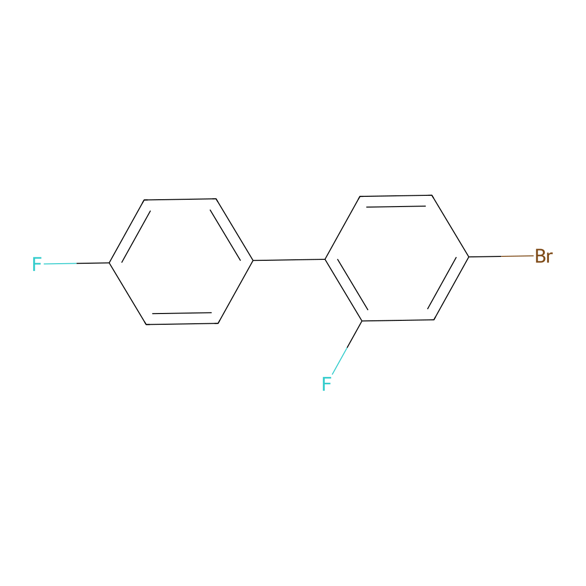 4-Bromo-2,4'-difluoro-1,1'-biphenyl molecular structure, CAS 531529-35-8