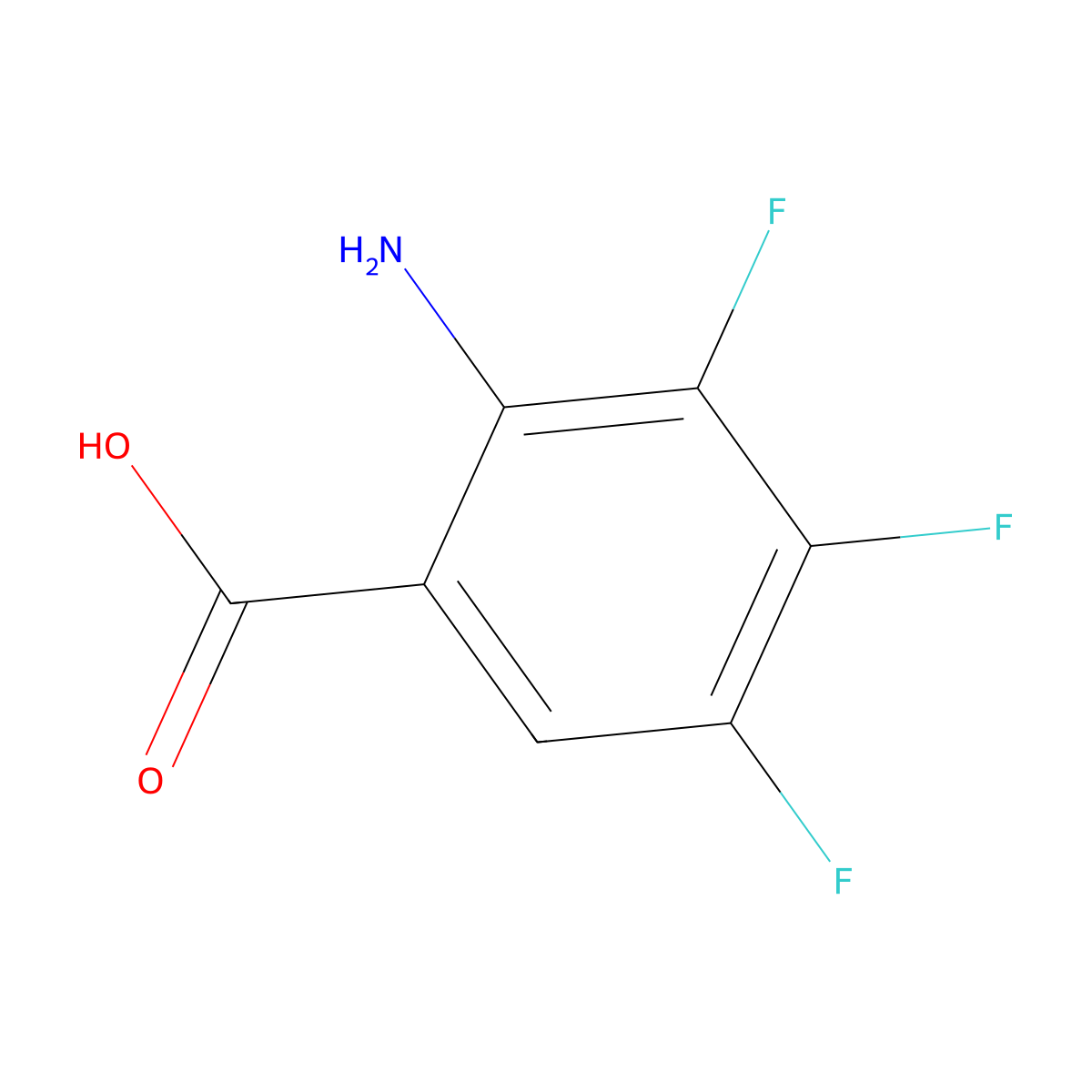 2-Amino-3,4,5-trifluorobenzoic acid molecular structure, CAS 531529-72-3