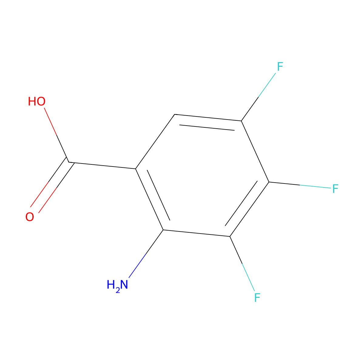 2-Amino-3,4,5-trifluorobenzoic acid molecular structure, CAS 531529-72-3