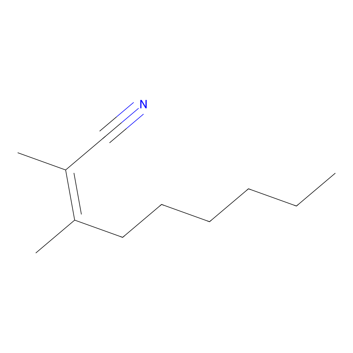 2-Nonenenitrile, 2,3-dimethyl- molecular structure, CAS 53153-67-6