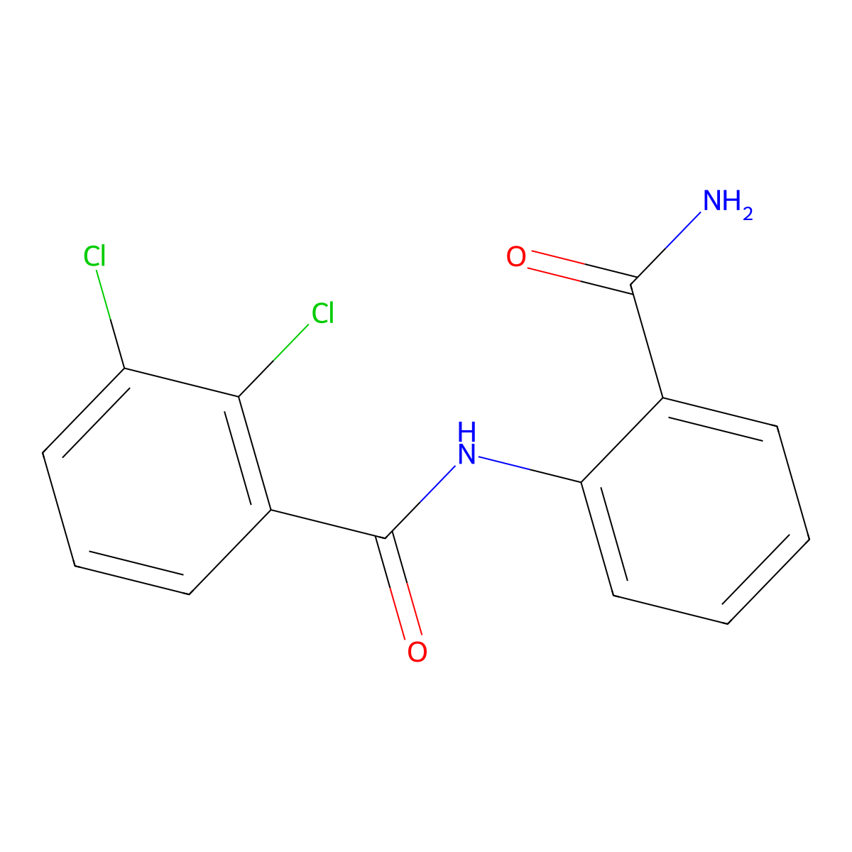 N-(2-carbamoylphenyl)-2,3-dichlorobenzamide molecular structure, CAS 531531-83-6