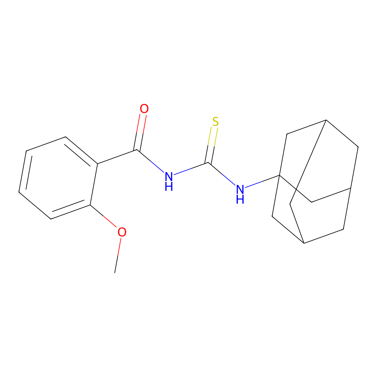 N-(1-adamantylcarbamothioyl)-2-methoxybenzamide molecular structure, CAS 531536-04-6