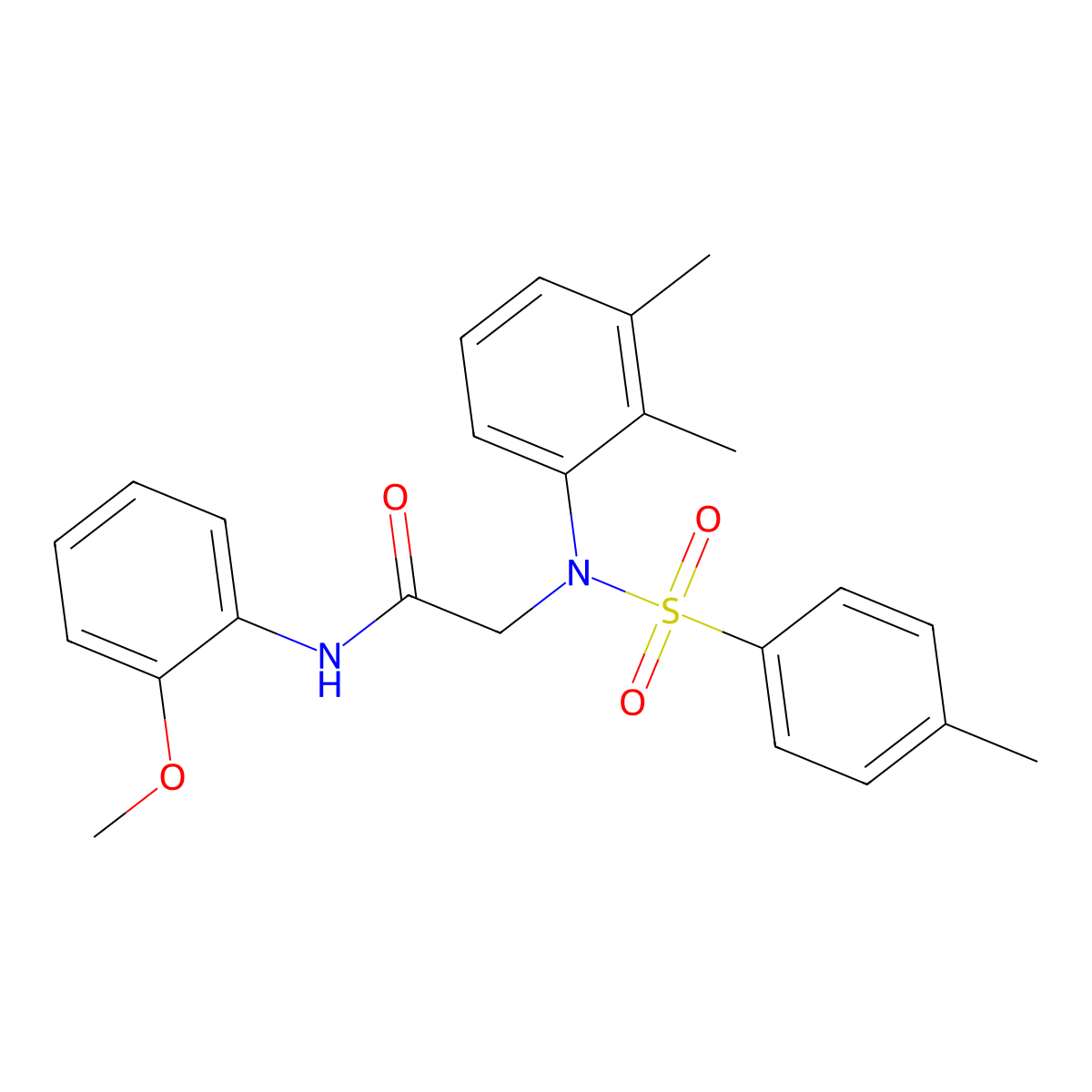 2-(2,3-dimethyl-N-(4-methylphenyl)sulfonylanilino)-N-(2-methoxyphenyl)acetamide molecular structure, CAS 531536-78-4