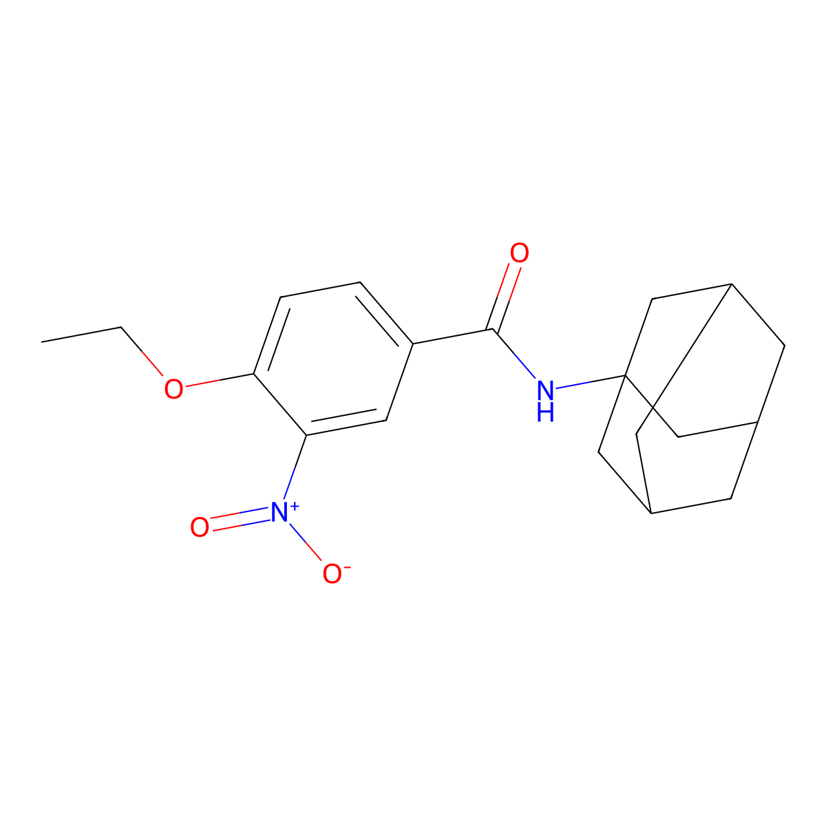 N-(1-adamantyl)-4-ethoxy-3-nitrobenzamide molecular structure, CAS 531537-78-7