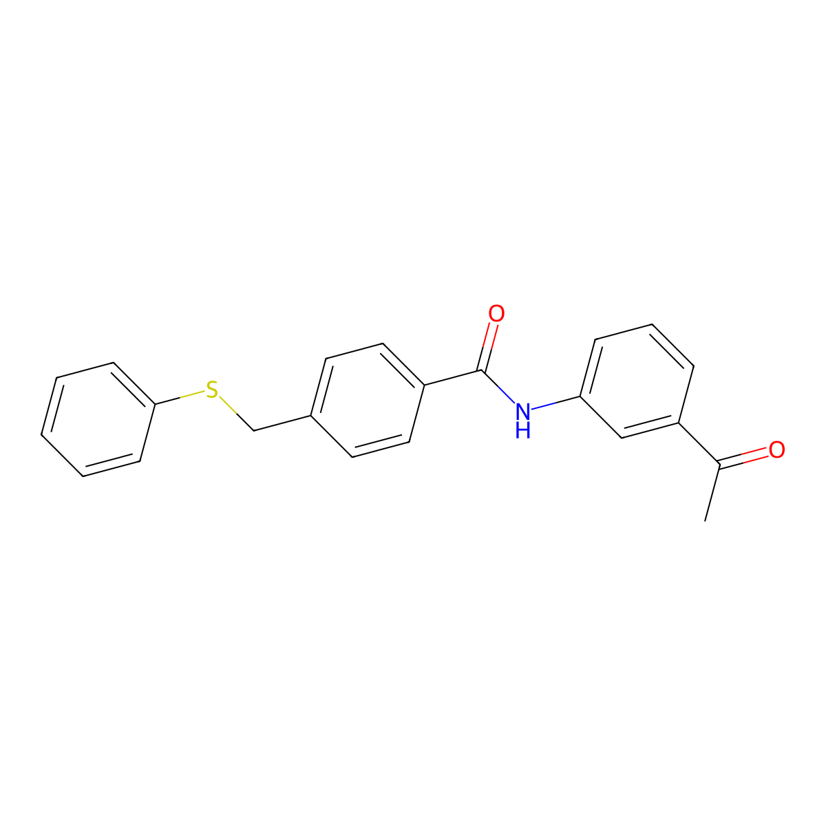 N-(3-acetylphenyl)-4-(phenylsulfanylmethyl)benzamide molecular structure, CAS 531539-79-4