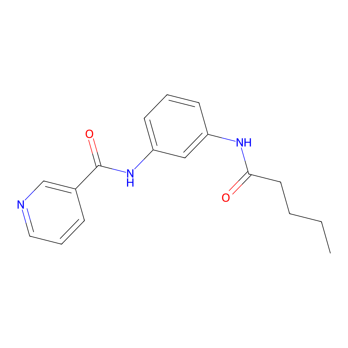 N-[3-(pentanoylamino)phenyl]pyridine-3-carboxamide molecular structure, CAS 531540-50-8