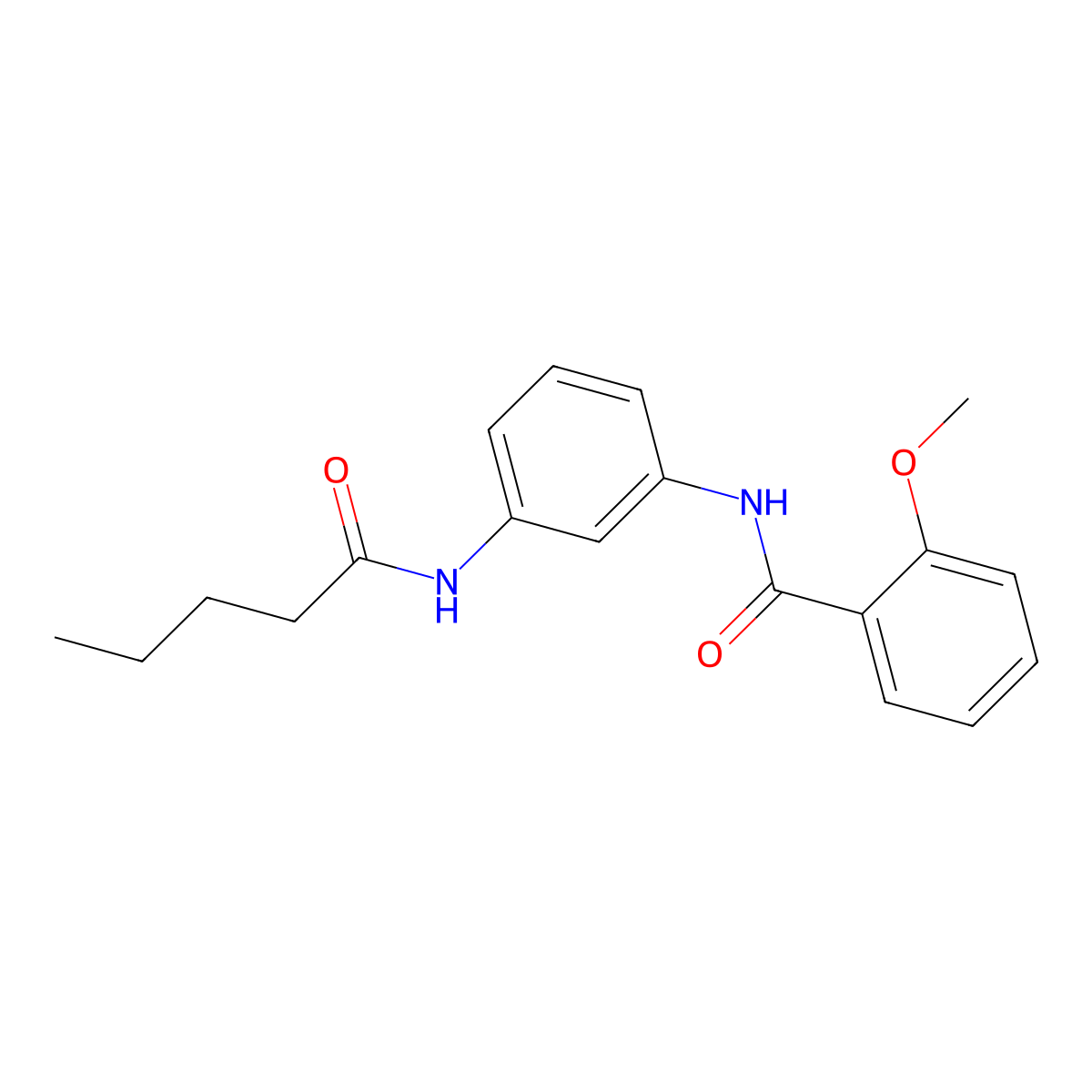 2-methoxy-N-[3-(pentanoylamino)phenyl]benzamide molecular structure, CAS 531540-98-4
