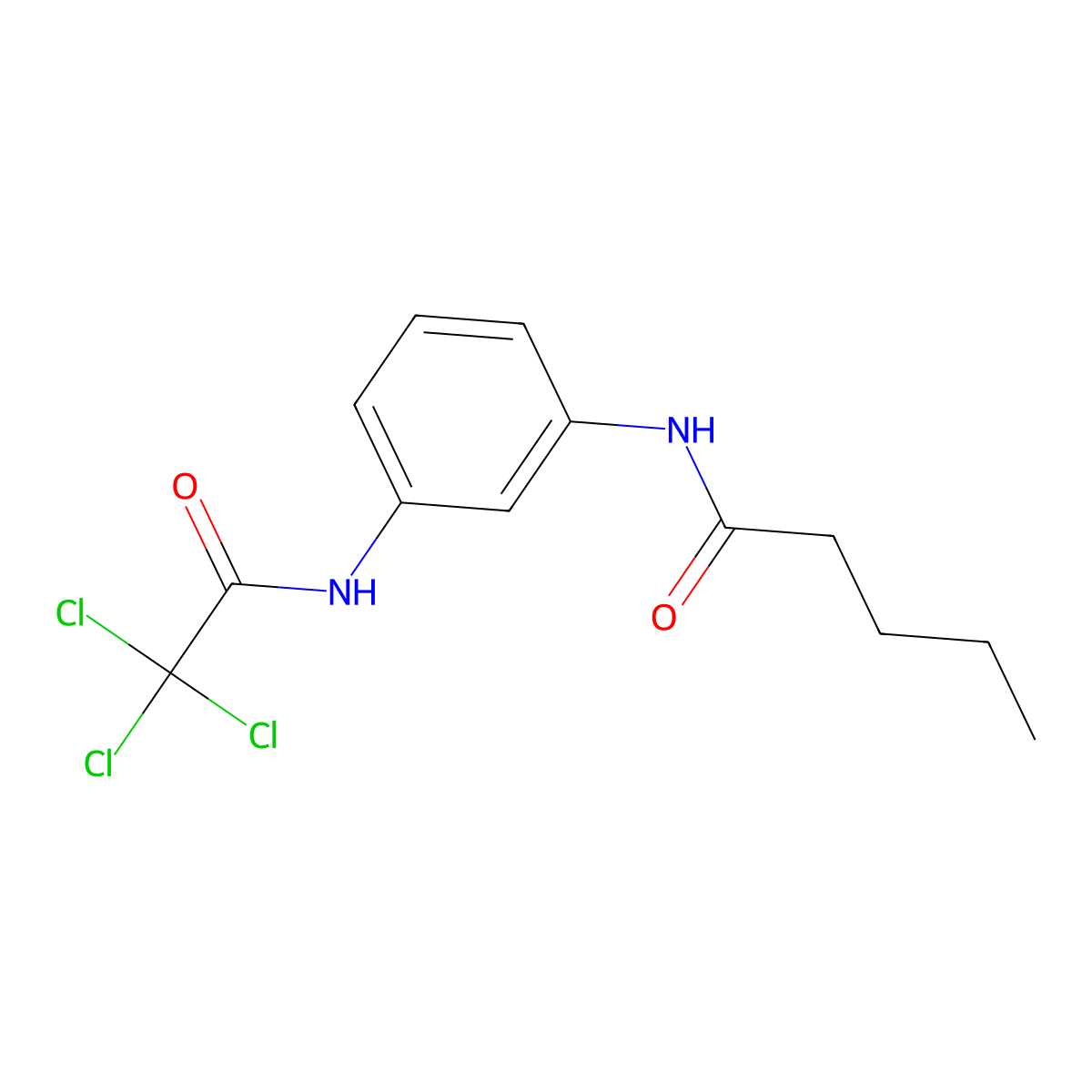 N-{3-[(trichloroacetyl)amino]phenyl}pentanamide molecular structure, CAS 531542-82-2
