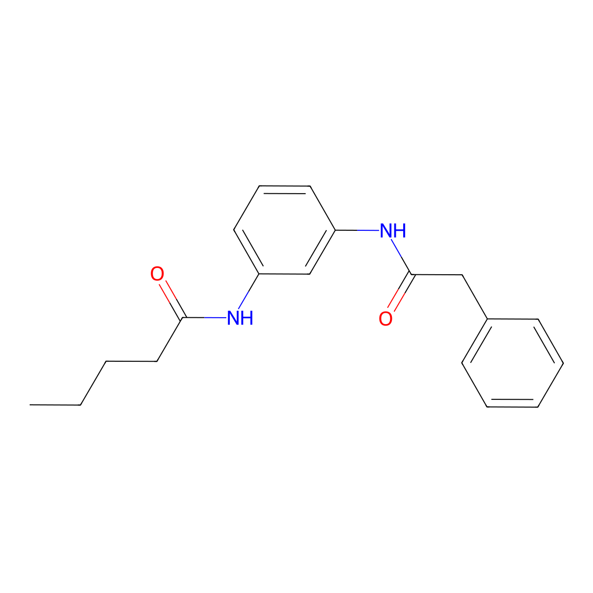 N-[3-[(2-phenylacetyl)amino]phenyl]pentanamide molecular structure, CAS 531543-25-6