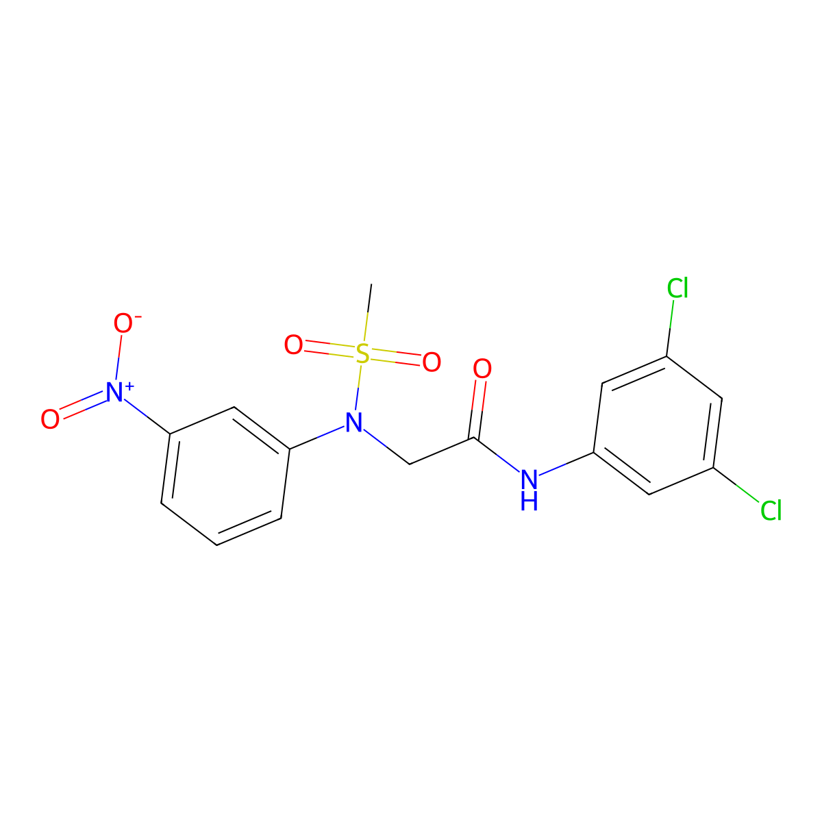 N-(3,5-dichlorophenyl)-2-(N-methylsulfonyl-3-nitroanilino)acetamide molecular structure, CAS 531543-67-6