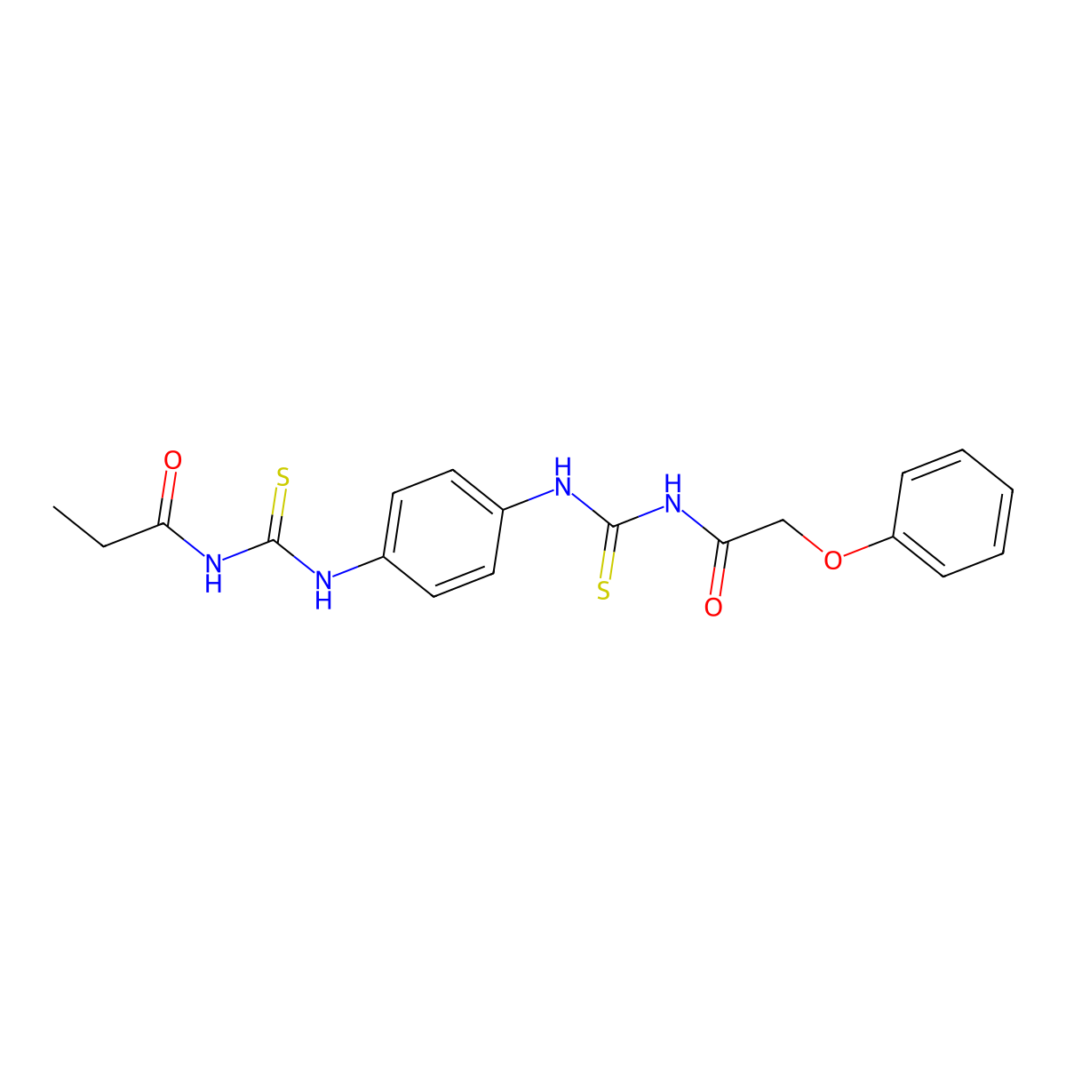 N-[(4-{[(phenoxyacetyl)carbamothioyl]amino}phenyl)carbamothioyl]propanamide molecular structure, CAS 531544-09-9