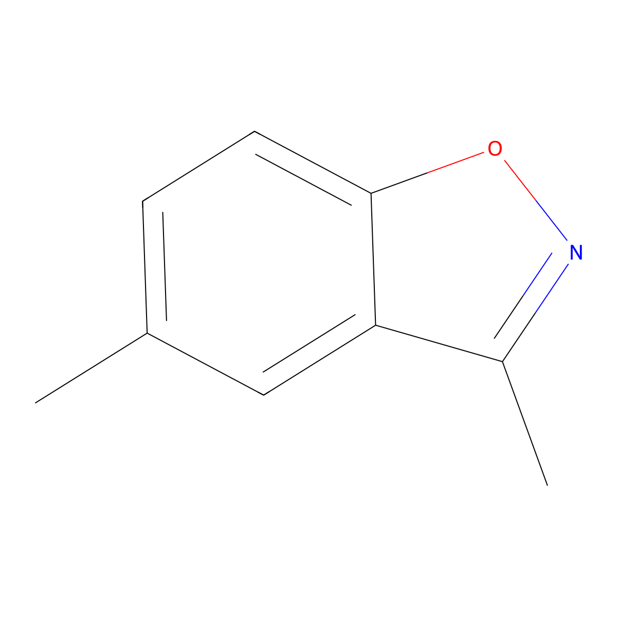 3,5-Dimethyl-1,2-benzisoxazole molecular structure, CAS 53155-26-3