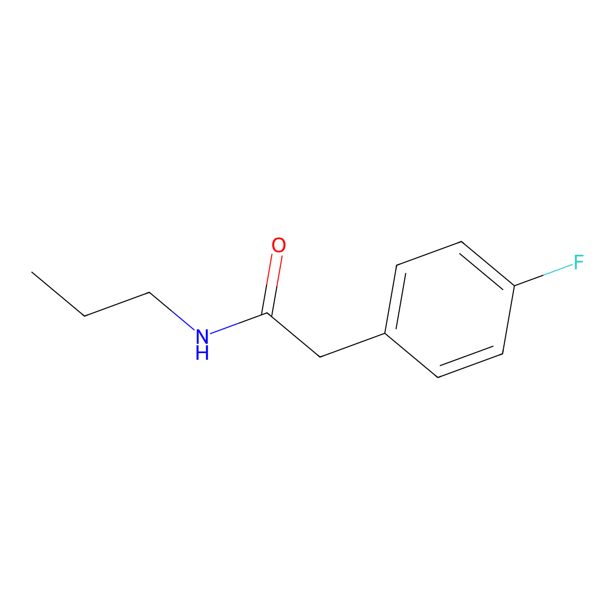 2-(4-fluorophenyl)-N-propylacetamide molecular structure, CAS 531554-81-1