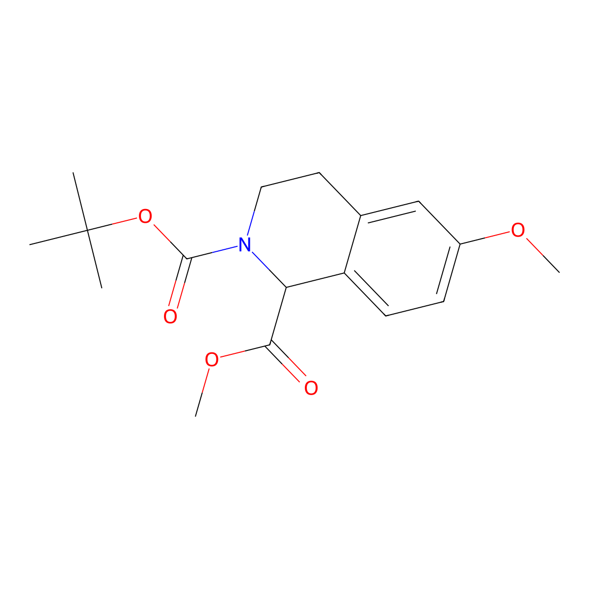 2-tert-Butyl 1-methyl 6-methoxy-3,4-dihydroisoquinoline-1,2(1H)-dicarboxylate molecular structure, CAS 531556-16-8