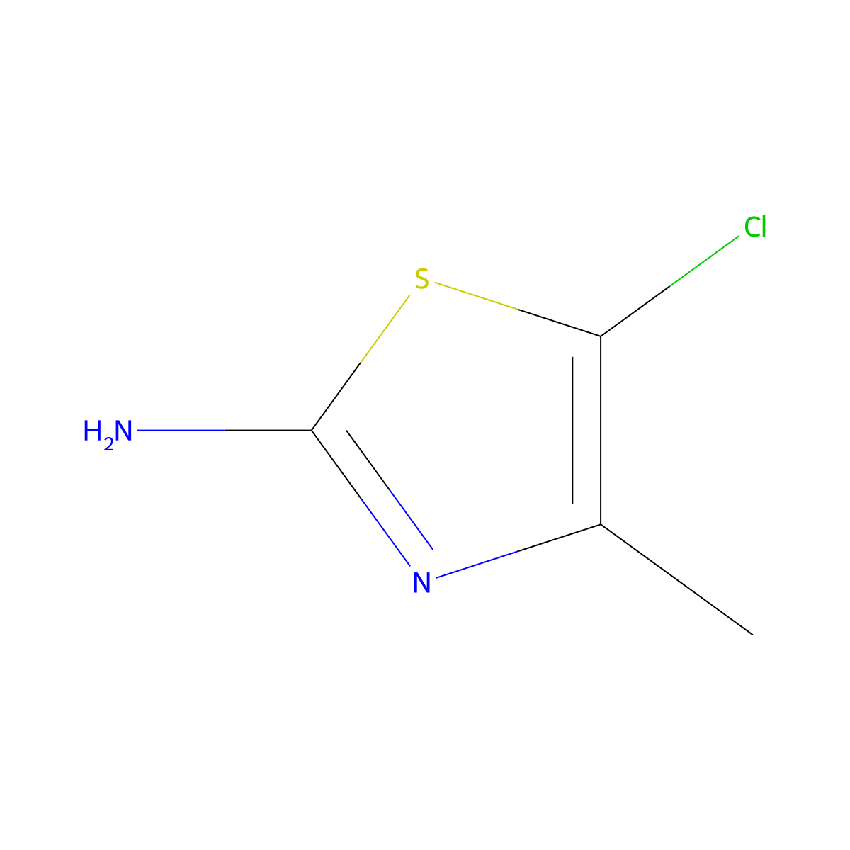 5-Chloro-4-methyl-1,3-thiazol-2-amine molecular structure, CAS 5316-76-7