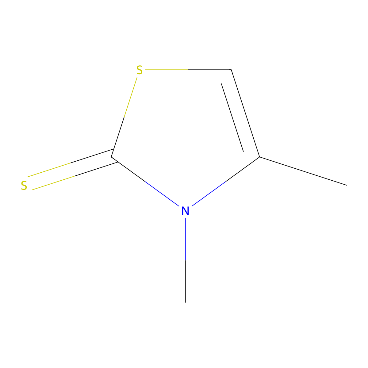 2(3H)-Thiazolethione, 3,4-dimethyl- molecular structure, CAS 5316-79-0