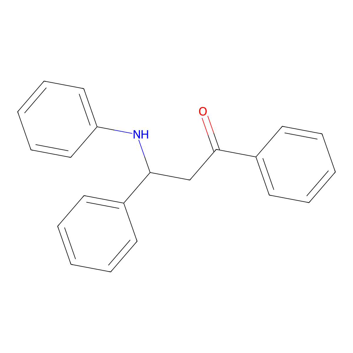 3-Anilino-1,3-diphenylpropan-1-one molecular structure, CAS 5316-82-5