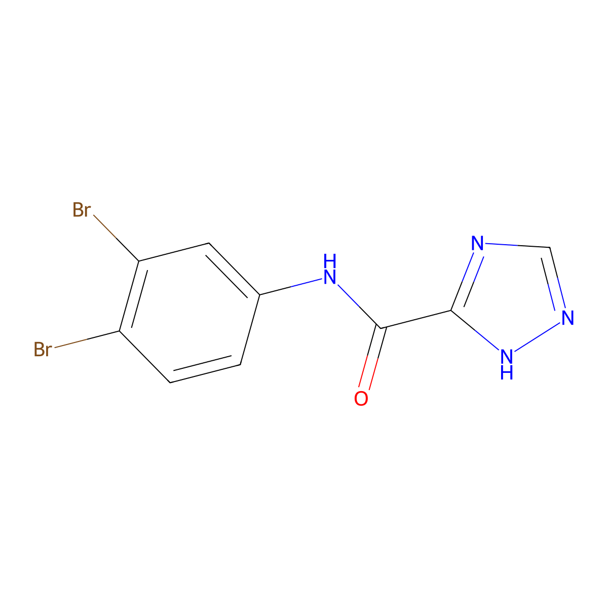 N-(3,4-Dibromophenyl)-1H-1,2,4-triazole-3-carboxamide molecular structure, CAS 5316-93-8