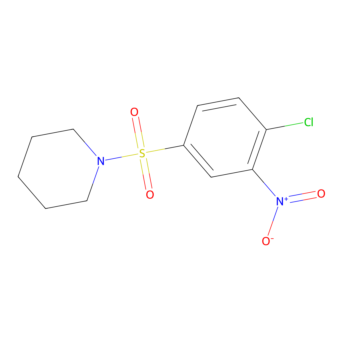 1-[(4-Chloro-3-nitrophenyl)sulfonyl]piperidine molecular structure, CAS 53162-43-9