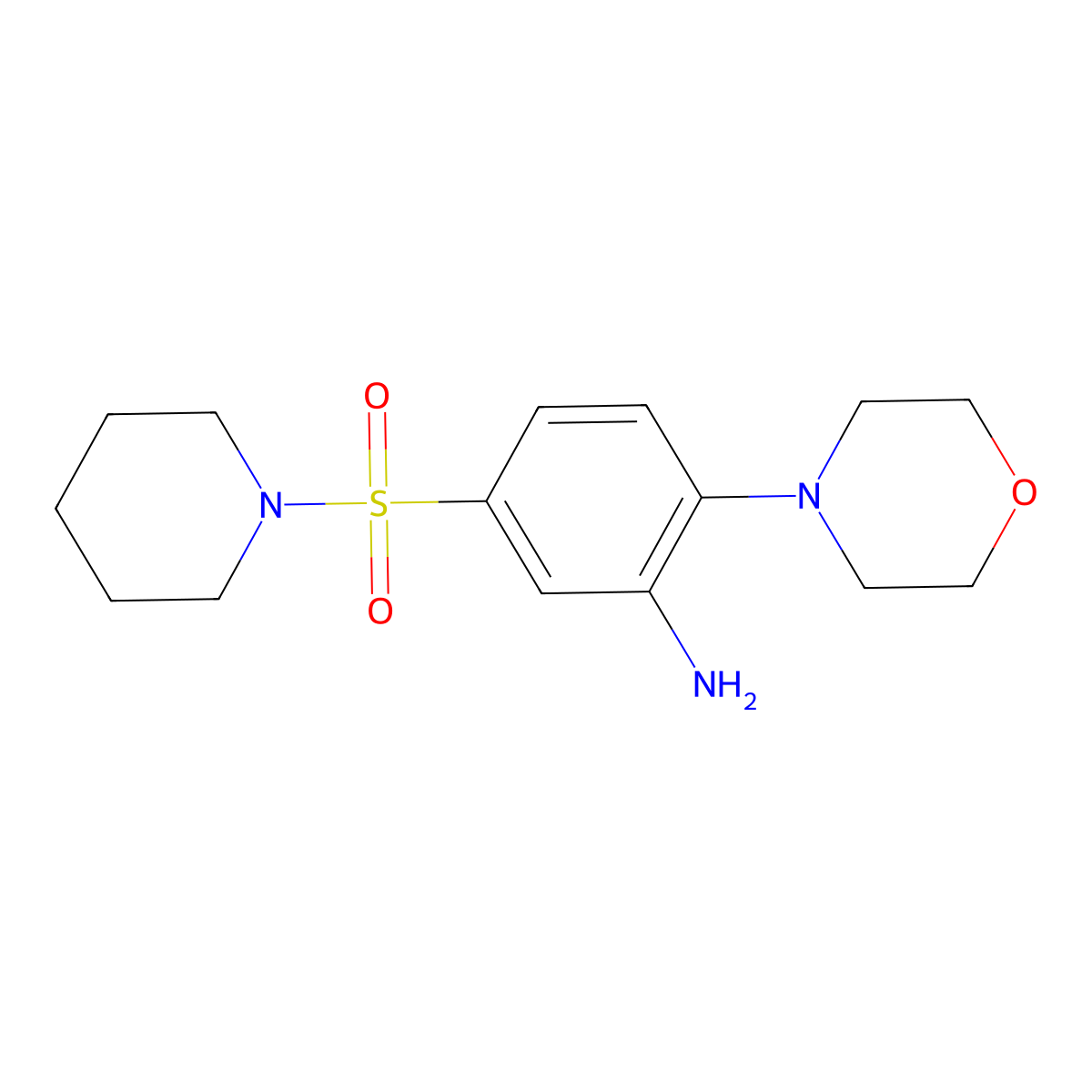 2-(Morpholin-4-yl)-5-(piperidine-1-sulfonyl)aniline molecular structure, CAS 53162-45-1
