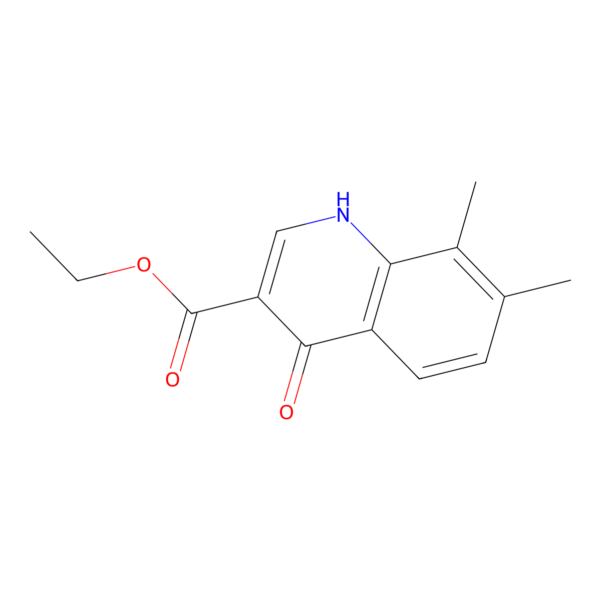 Ethyl 4-hydroxy-7,8-dimethylquinoline-3-carboxylate molecular structure, CAS 53164-33-3
