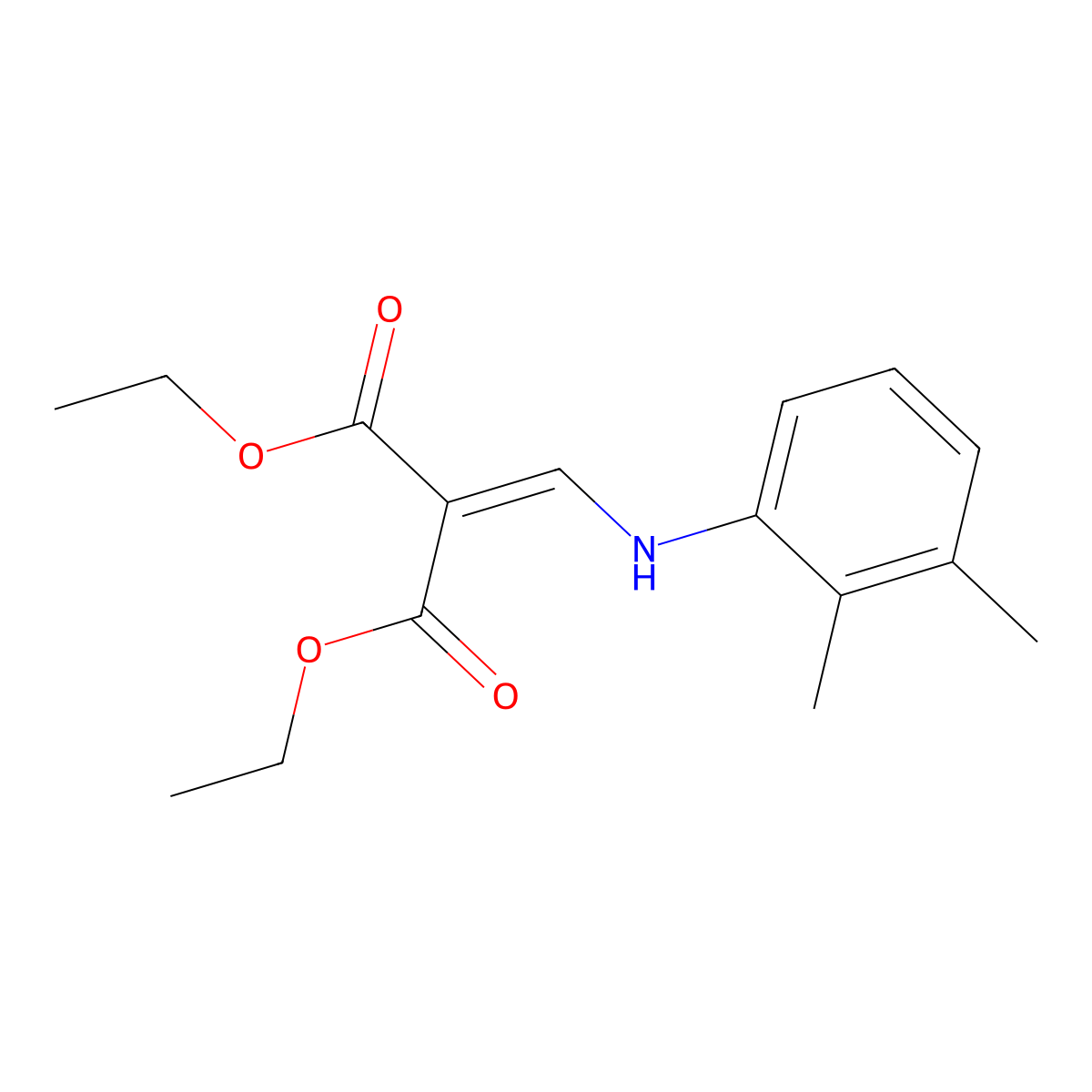 1,3-Diethyl 2-{[(2,3-dimethylphenyl)amino]methylidene}propanedioate molecular structure, CAS 53164-34-4