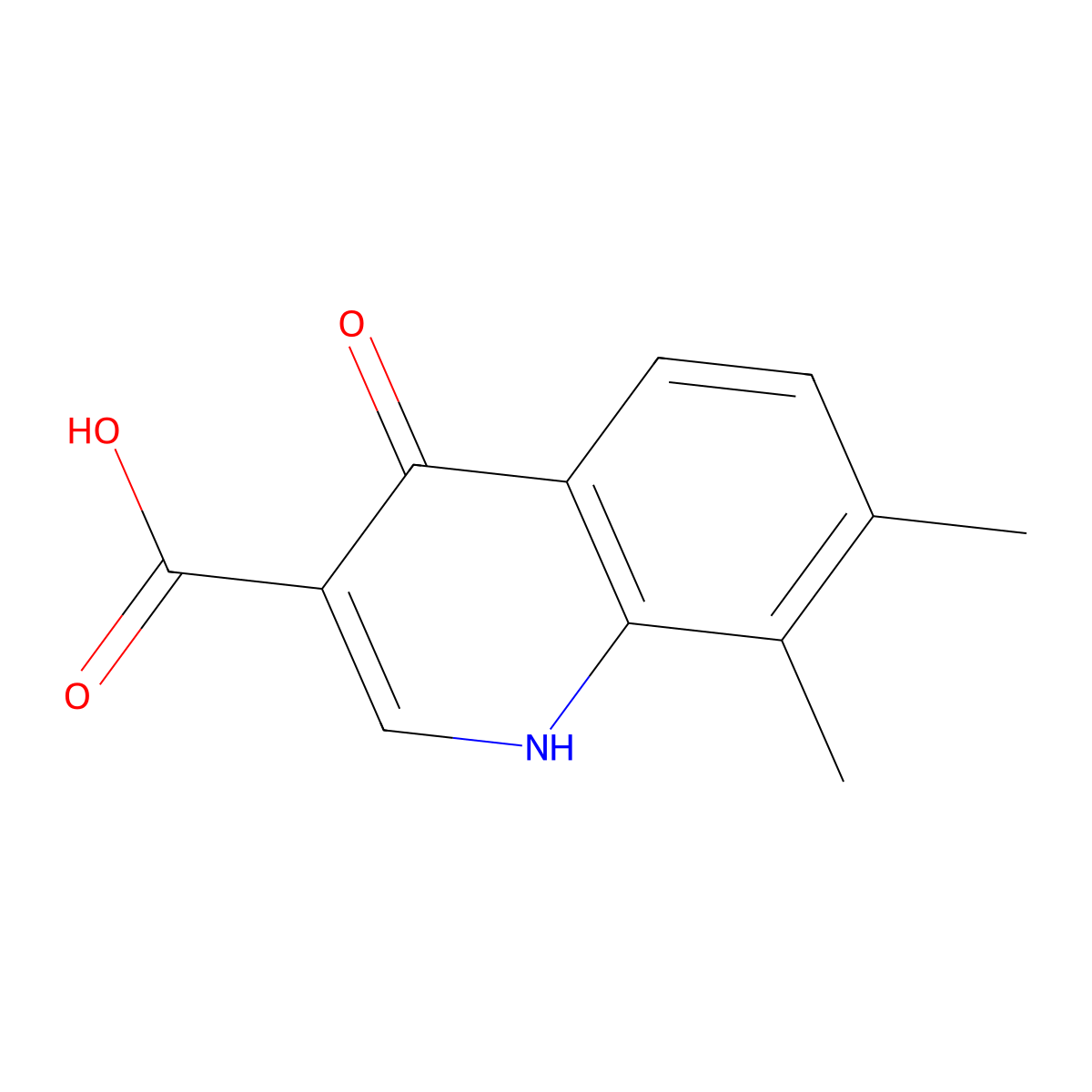 7,8-Dimethyl-4-oxo-1,4-dihydroquinoline-3-carboxylic acid molecular structure, CAS 53164-36-6