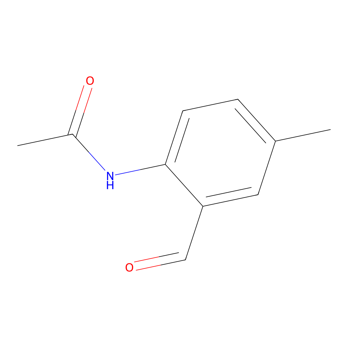 N-(2-formyl-4-methylphenyl)acetamide molecular structure, CAS 53165-17-6