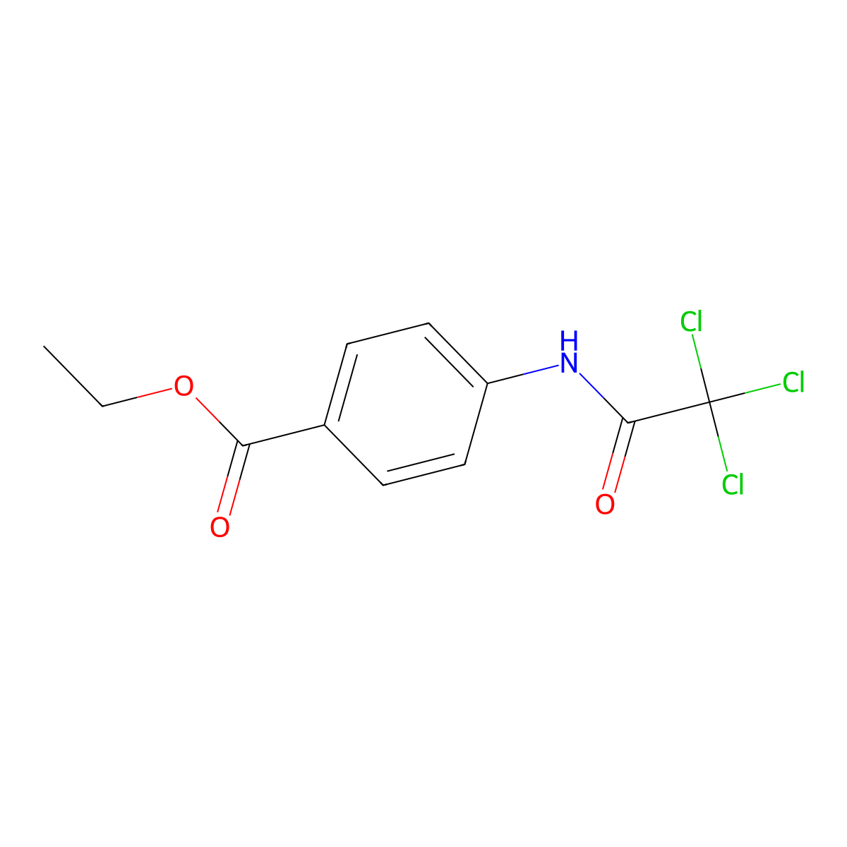Ethyl 4-[(2,2,2-trichloroacetyl)amino]benzoate molecular structure, CAS 53165-96-1