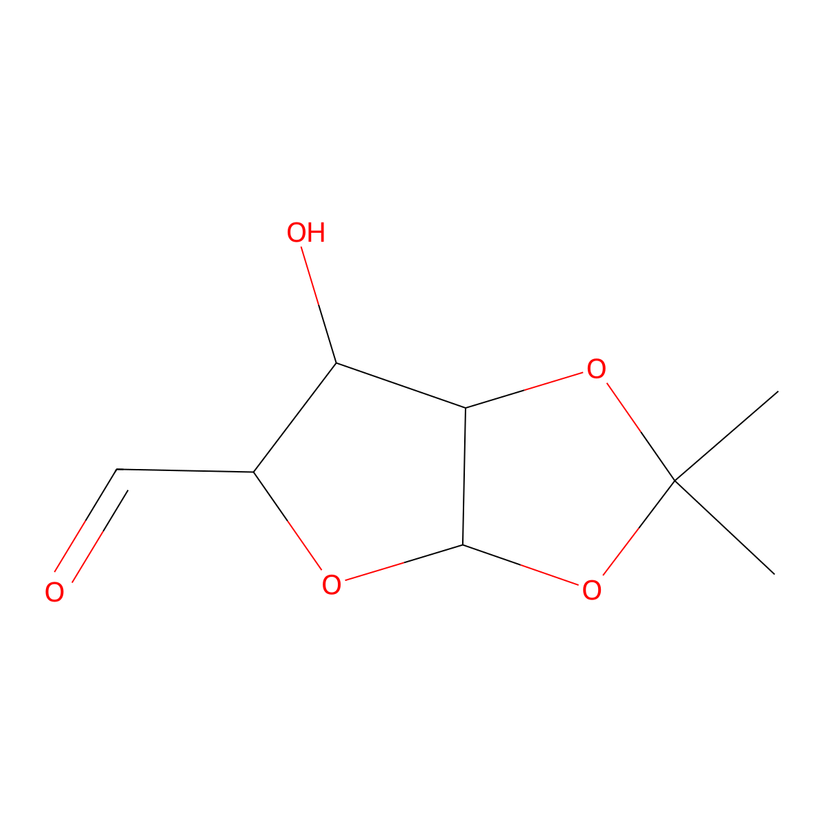 1,2-O-ISOPROPYLIDENE-alpha-D-XYLO-PENTODIALDO-1,4-FURANOSE molecular structure, CAS 53167-11-6