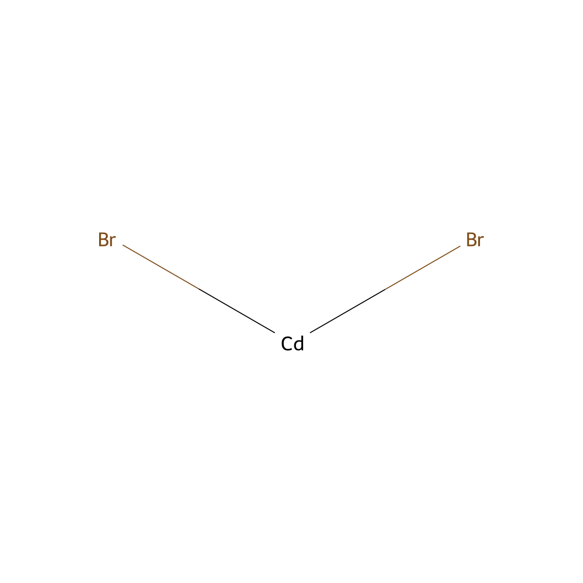 Cadmium bromide (CdBr2) molecular structure, CAS 53168-83-5