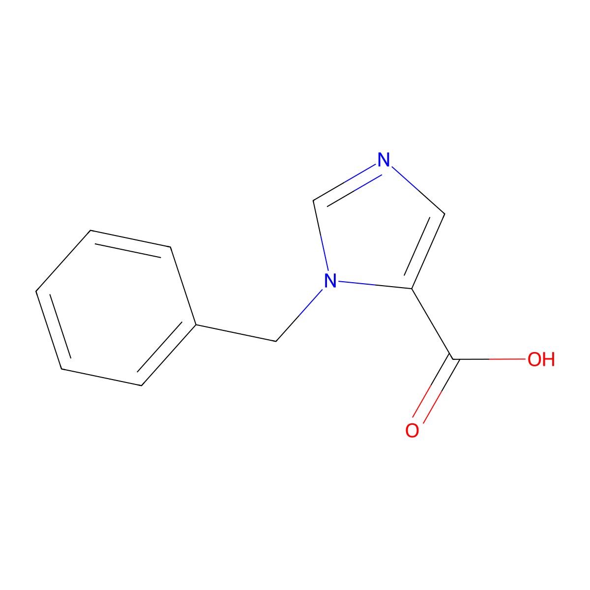 1-benzyl-1H-imidazole-5-carboxylic acid molecular structure, CAS 5317-07-7