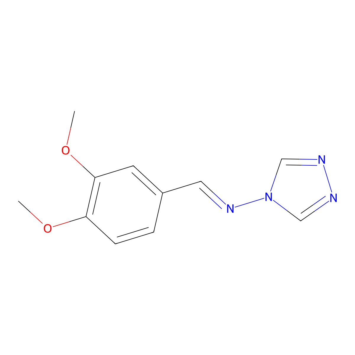 1-(3,4-Dimethoxyphenyl)-N-(4H-1,2,4-triazol-4-yl)methanimine molecular structure, CAS 5317-13-5