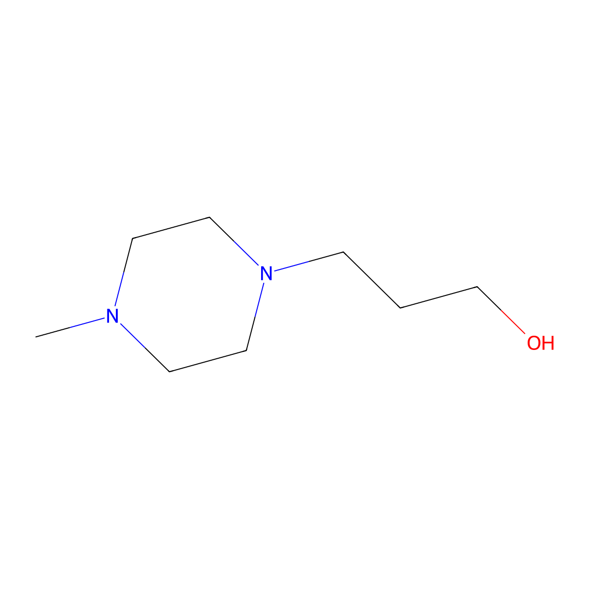 3-(4-Methyl-1-piperazine)propan-1-ol molecular structure, CAS 5317-33-9