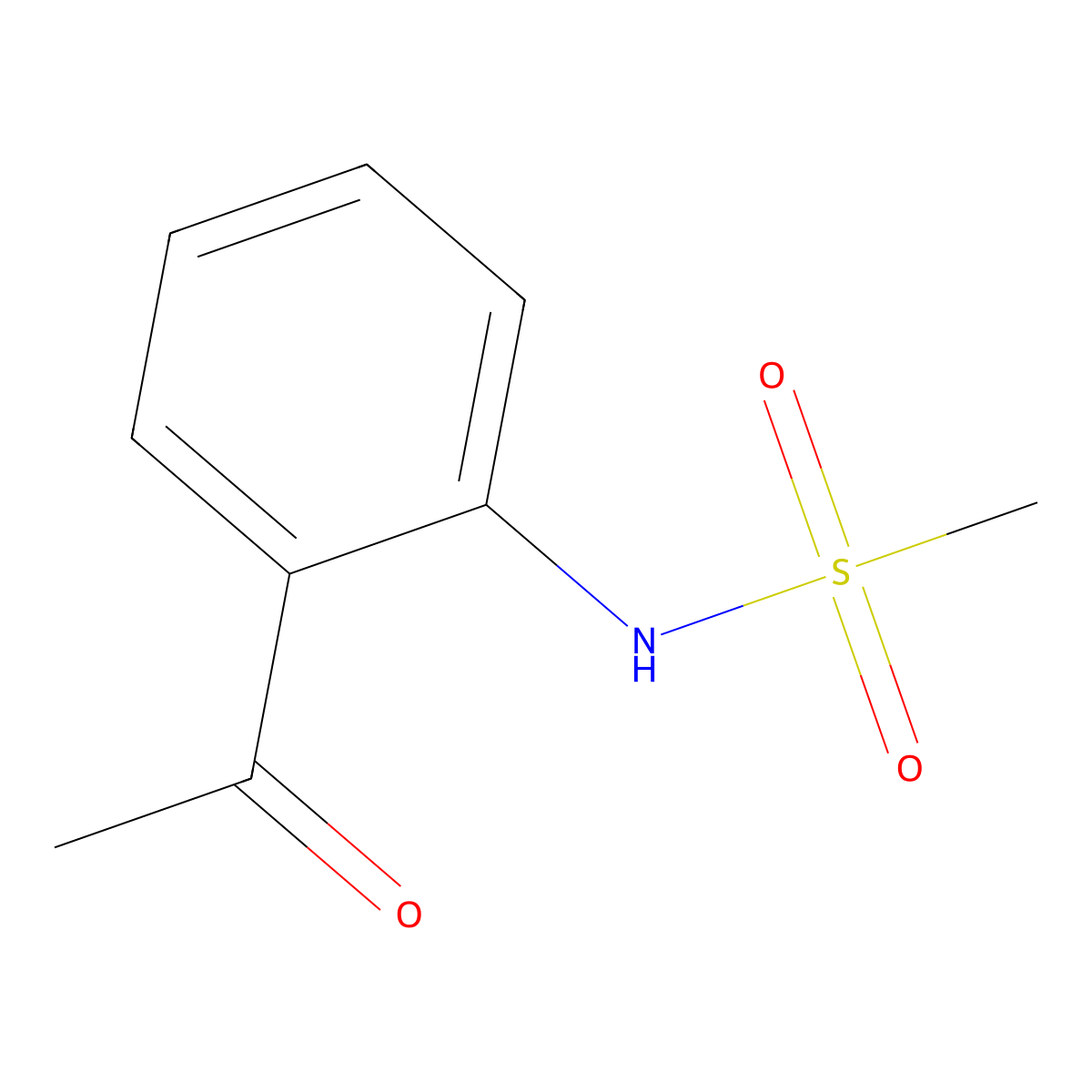 N-(2-acetylphenyl)methanesulfonamide molecular structure, CAS 5317-80-6