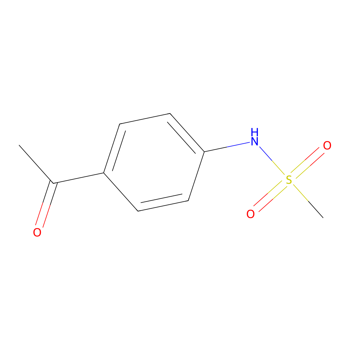 N-(4-acetylphenyl)methanesulfonamide molecular structure, CAS 5317-89-5