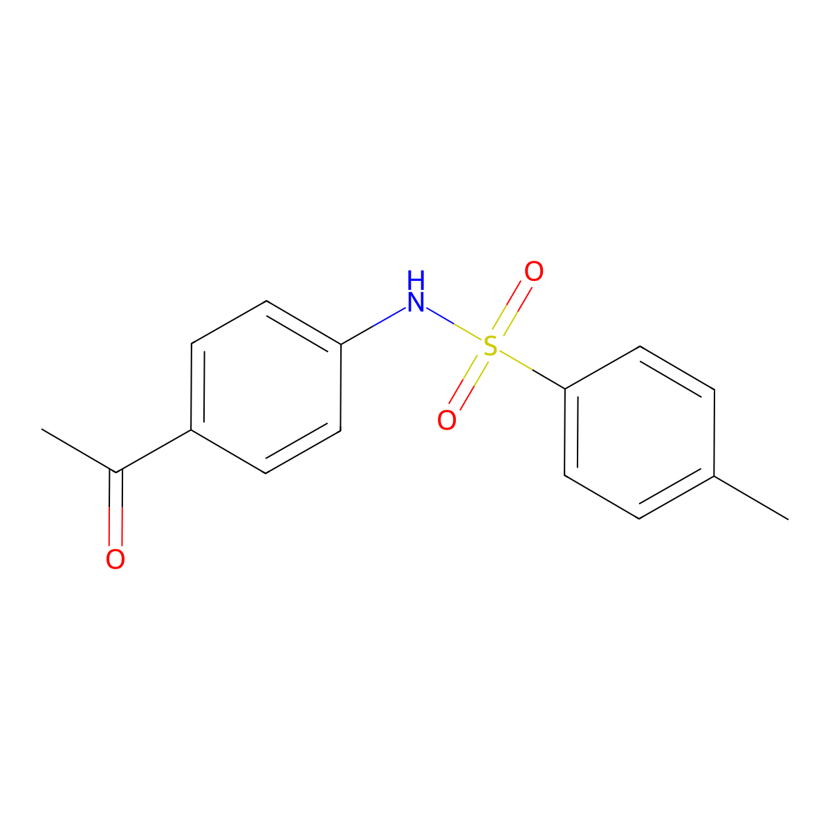 N-(4-acetylphenyl)-4-methylbenzene-1-sulfonamide molecular structure, CAS 5317-94-2