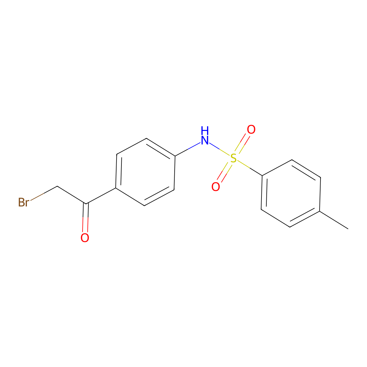 N-[4-(2-Bromoacetyl)phenyl]-4-methylbenzenesulfonamide molecular structure, CAS 5317-95-3