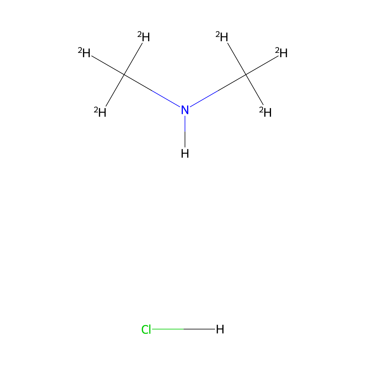 Di[(2H3)methyl]ammonium chloride molecular structure, CAS 53170-19-7