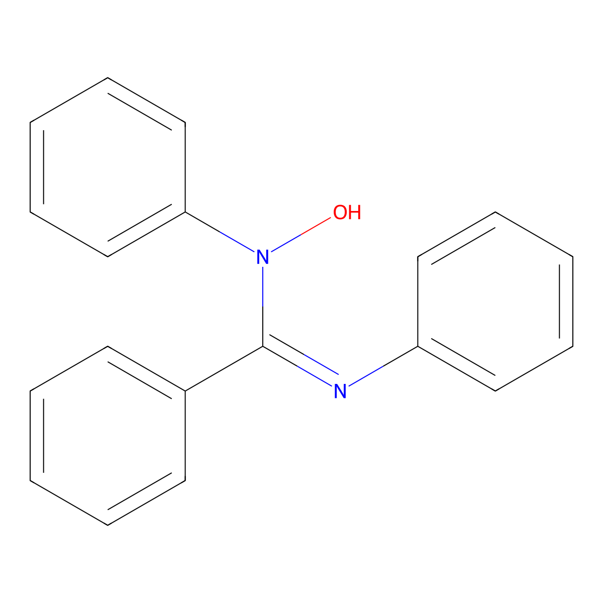 N-hydroxy-N,N'-diphenylbenzenecarboximidamide molecular structure, CAS 53170-30-2