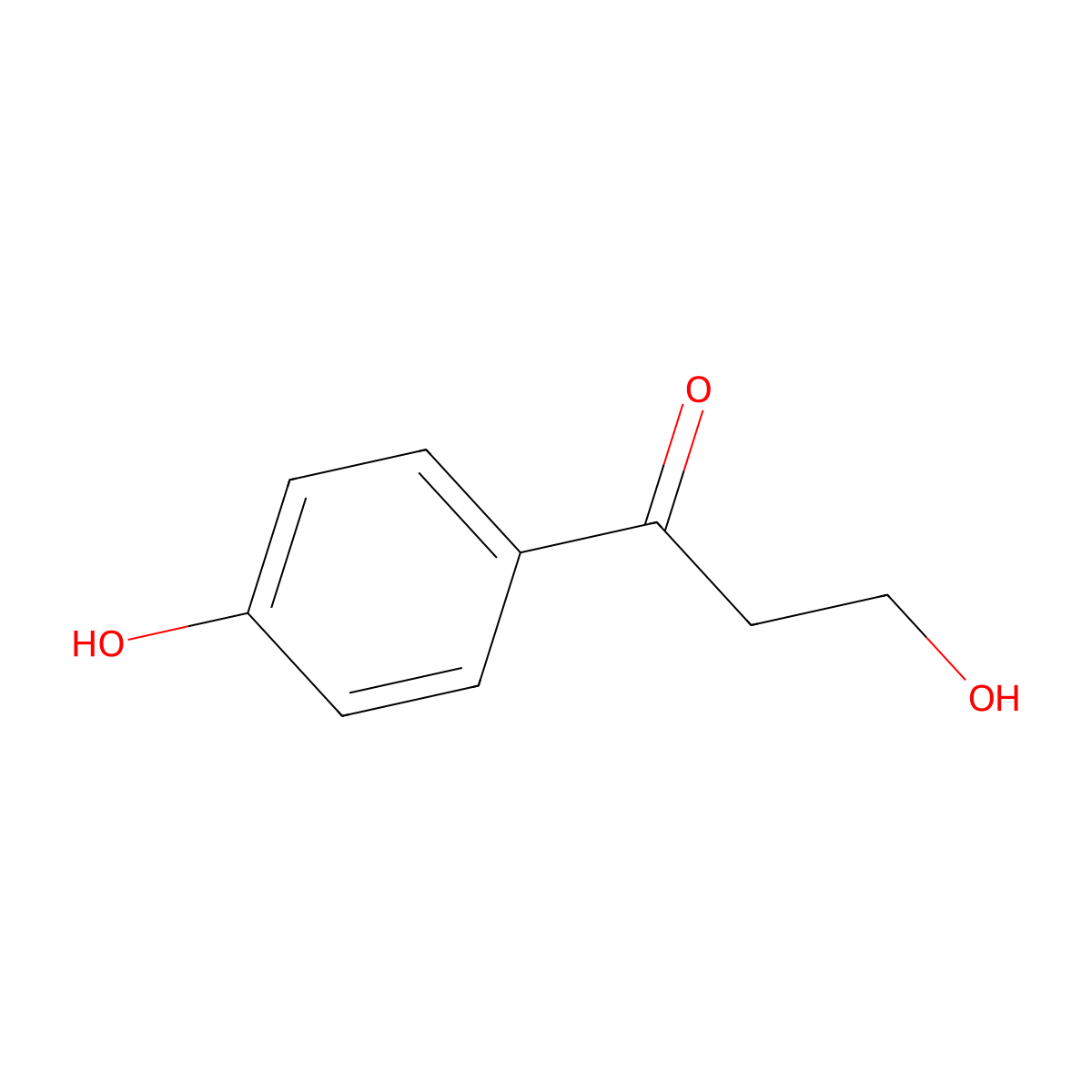 3-Hydroxy-1-(4-hydroxyphenyl)-1-propanone molecular structure, CAS 53170-93-7