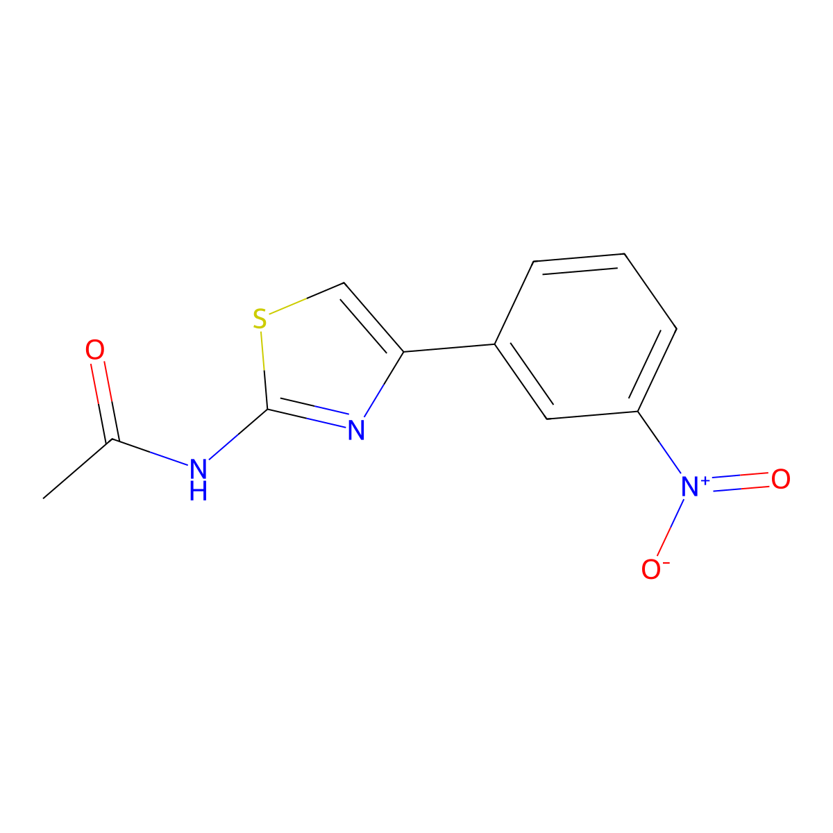N-[4-(3-Nitrophenyl)-2-thiazolyl]acetamide molecular structure, CAS 53173-92-5