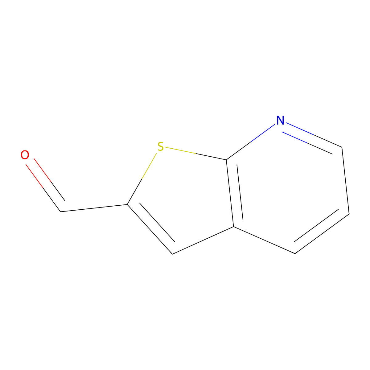 Thieno(2,3-b)pyridine-2-carbaldehyde molecular structure, CAS 53174-98-4