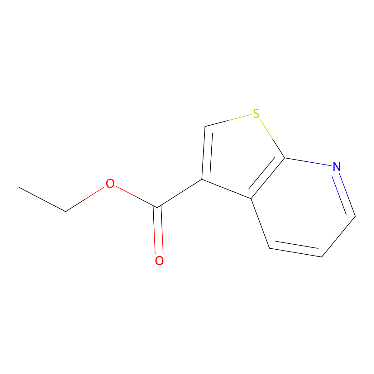 Ethyl thieno[2,3-b]pyridine-3-carboxylate molecular structure, CAS 53175-02-3