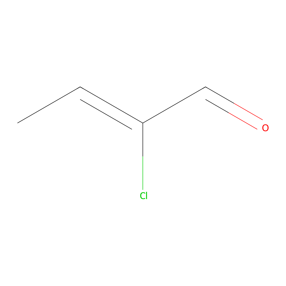 (2Z)-2-Chlorobut-2-enal molecular structure, CAS 53175-28-3