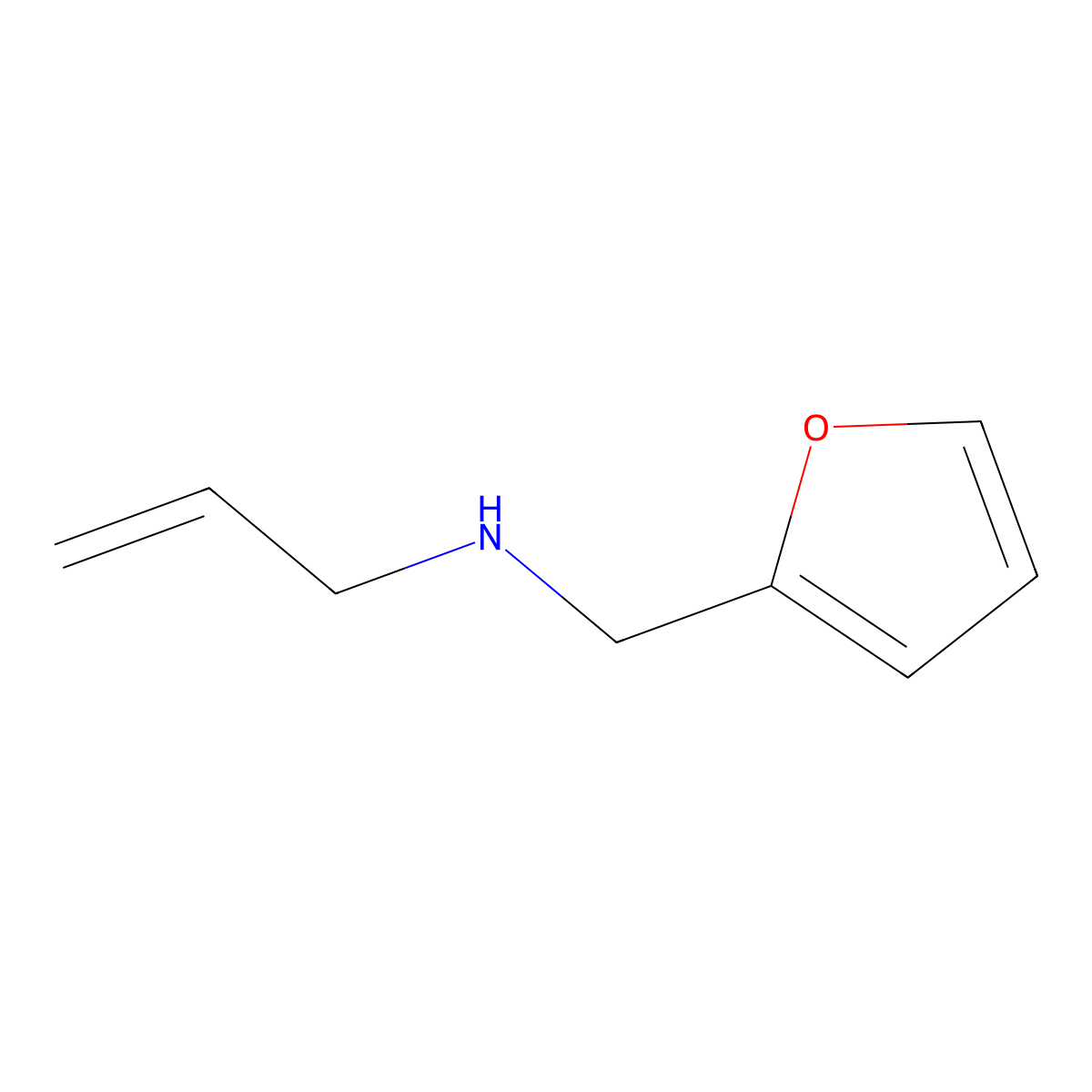 N-(furan-2-ylmethyl)prop-2-en-1-amine molecular structure, CAS 53175-33-0