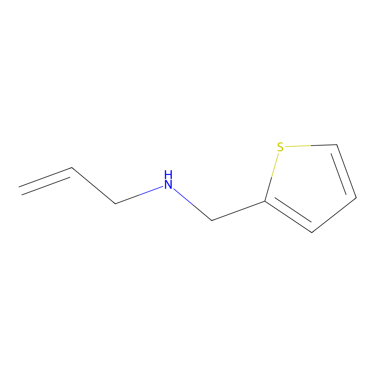 (Prop-2-en-1-yl)(thiophen-2-ylmethyl)amine molecular structure, CAS 53175-34-1